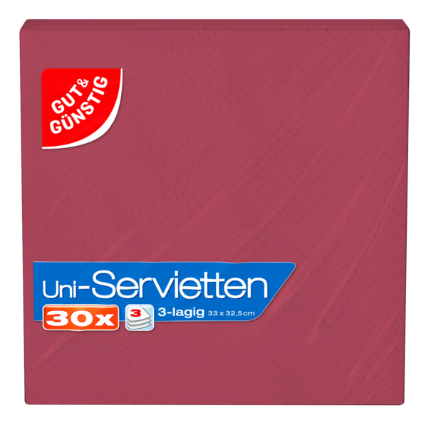 GUT&GÜNSTIG Servietten bordeauxrot