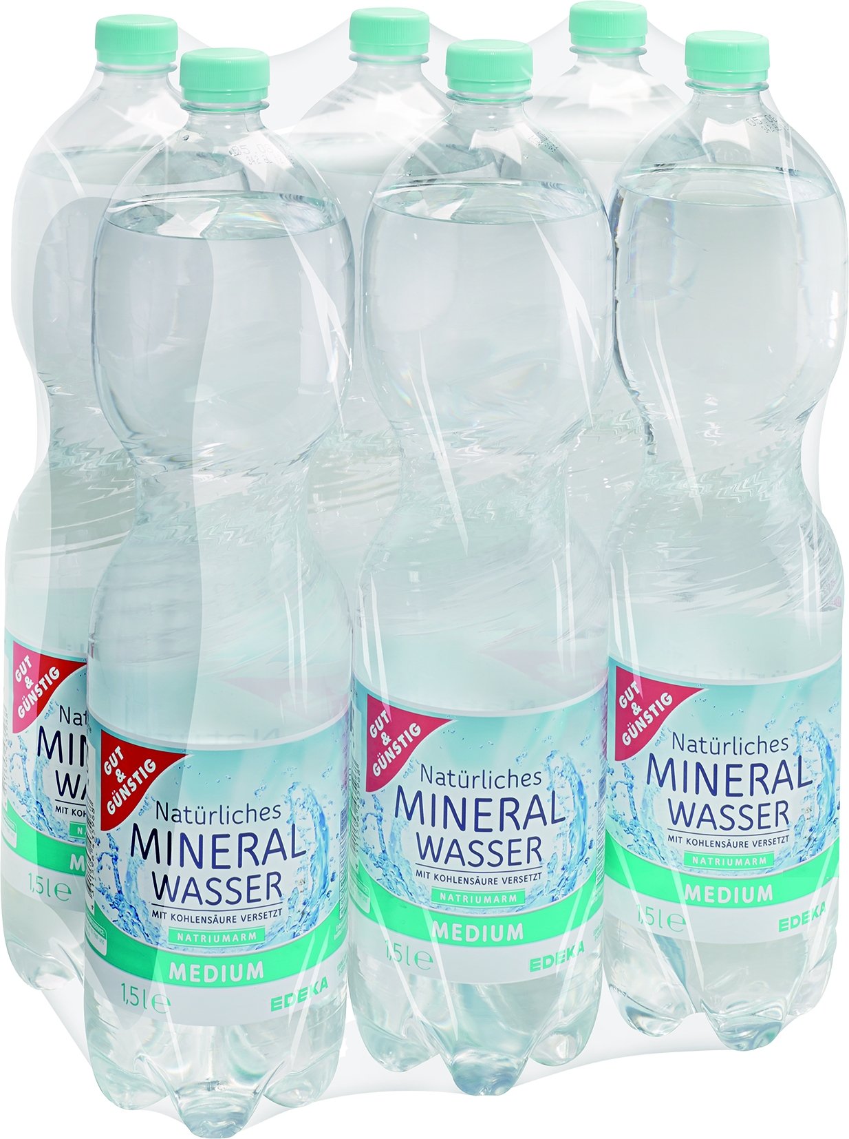 Mineral water with medium gas PET   