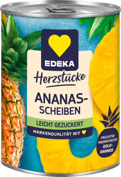 Ananas in Scheiben leicht gezuckert   