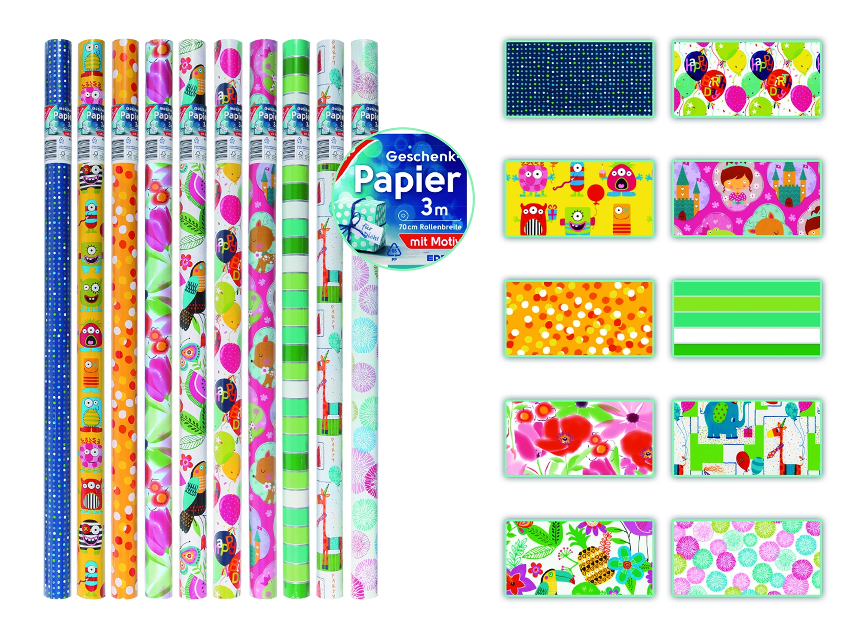 Geschenkpapier 3x0,7 m