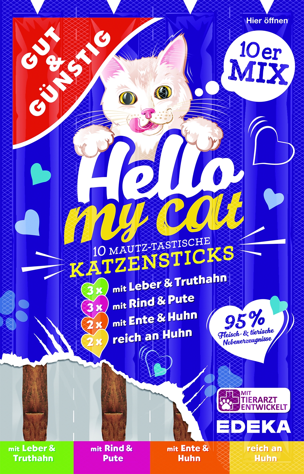 Cat Fleischsticks Kanninchen/Gefl. 10er