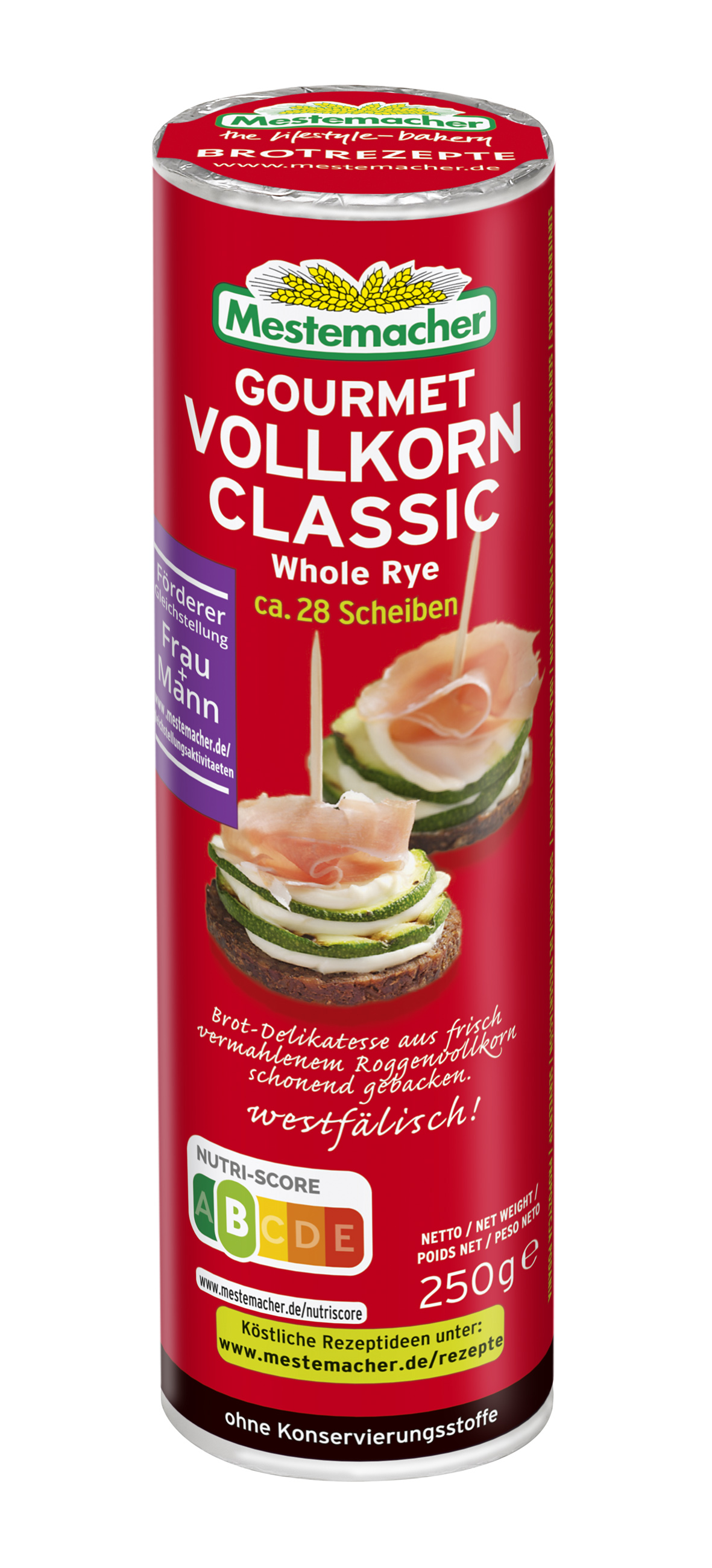 Vollkornbrot Classic Partyrolle   