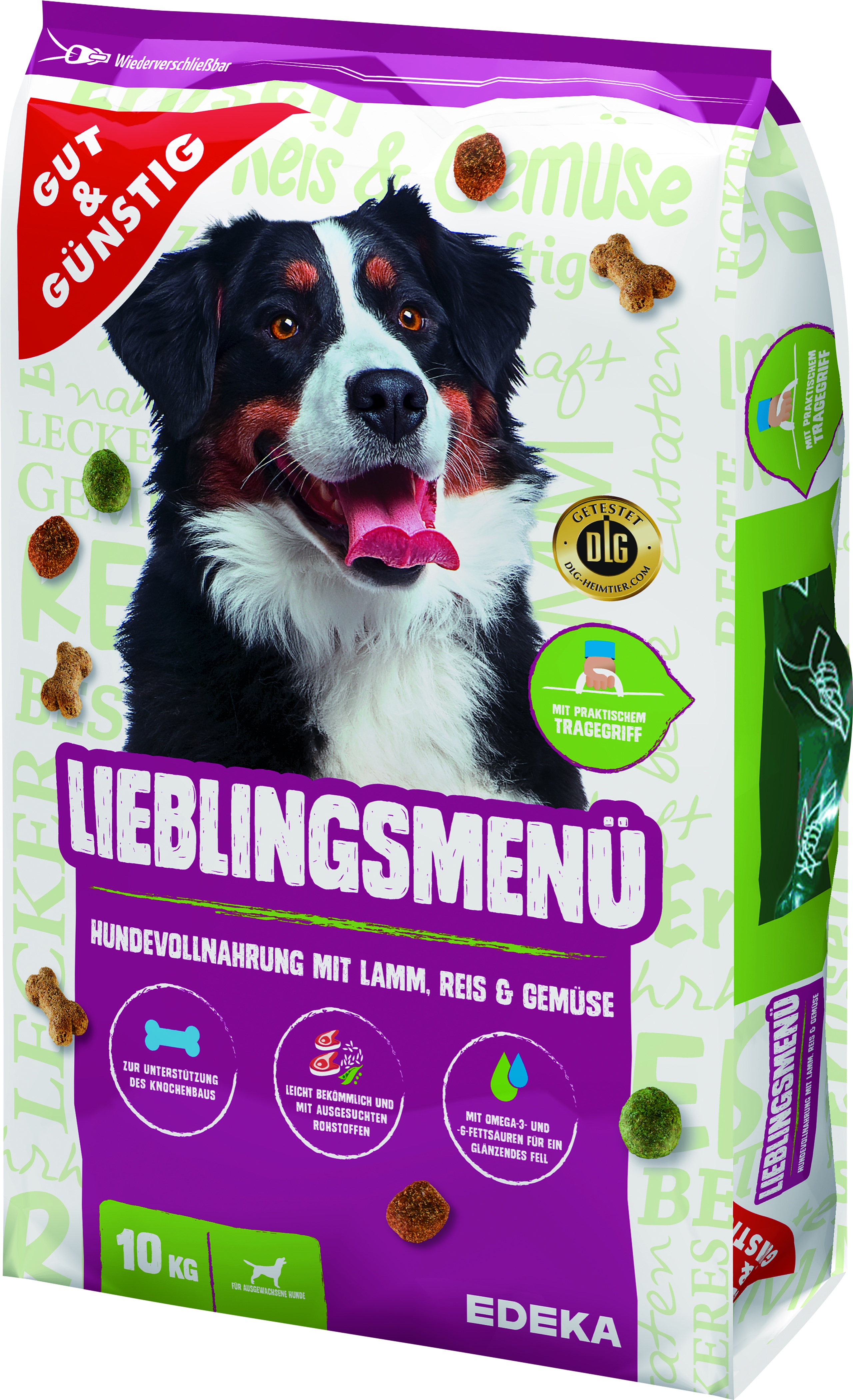 Dog Trockenfutter Gemüse/Lamm/Reis/ Huhn   