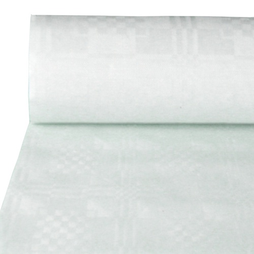 Paper table cloth, white, 100x1 m