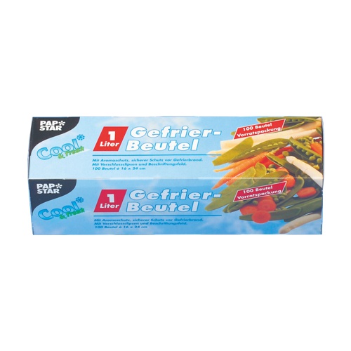Gefrierbeutel LLDPE 1lt 24x16cm 100Stück