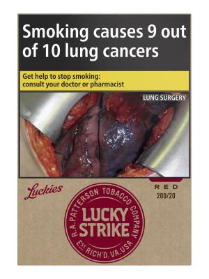 Lucky Strike Straight Red 200pc