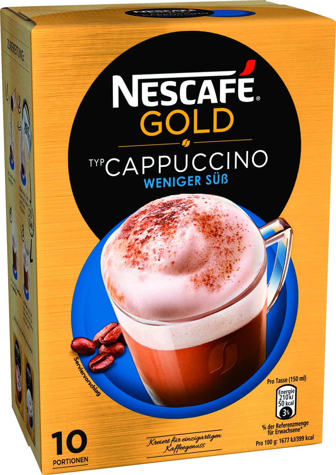 Cappuccino weniger süß 10x12,5gr