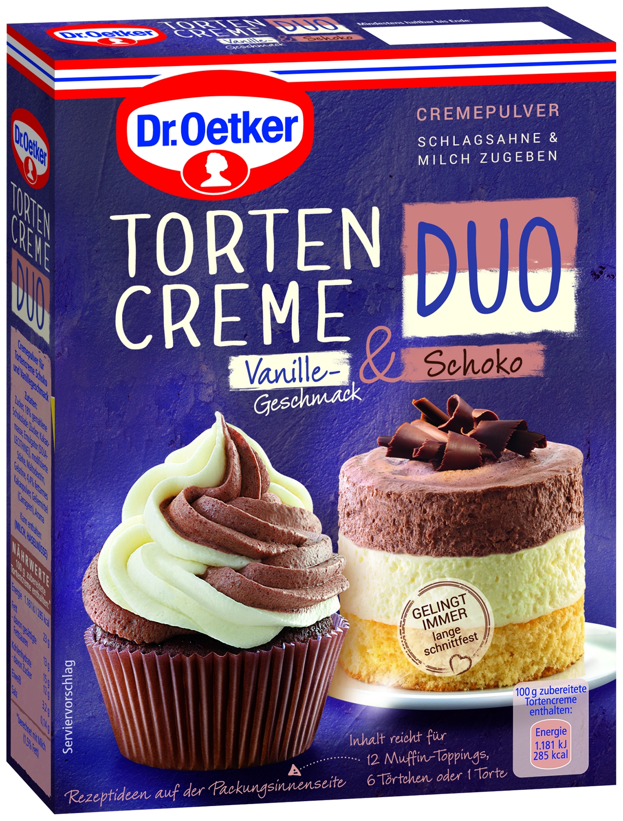 Tortencreme Duo Vanille & Schoko   