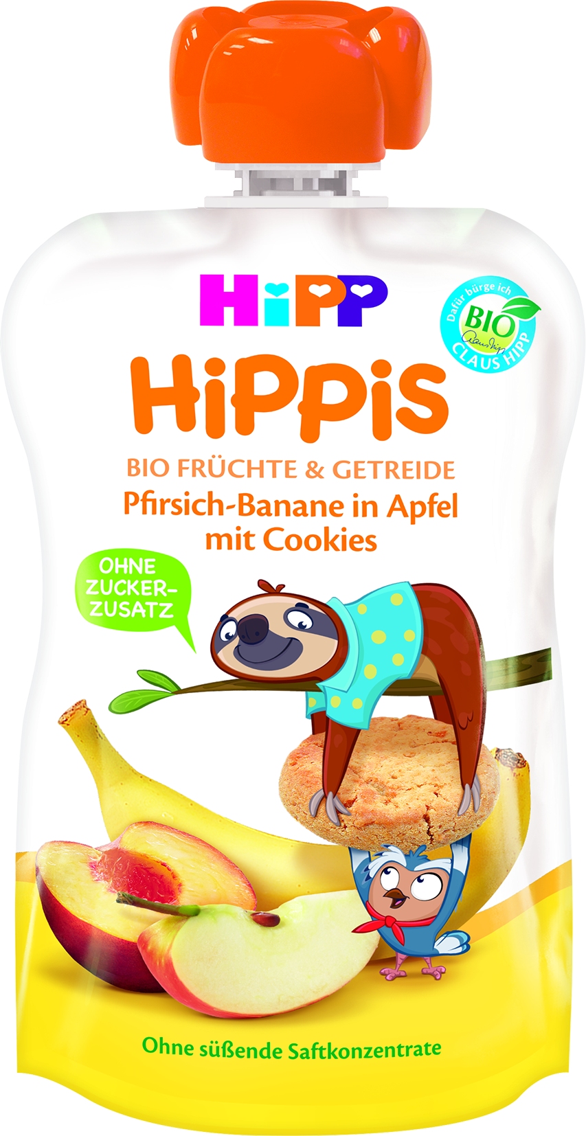 Hippis Pfirsich-Banane in Apfel   