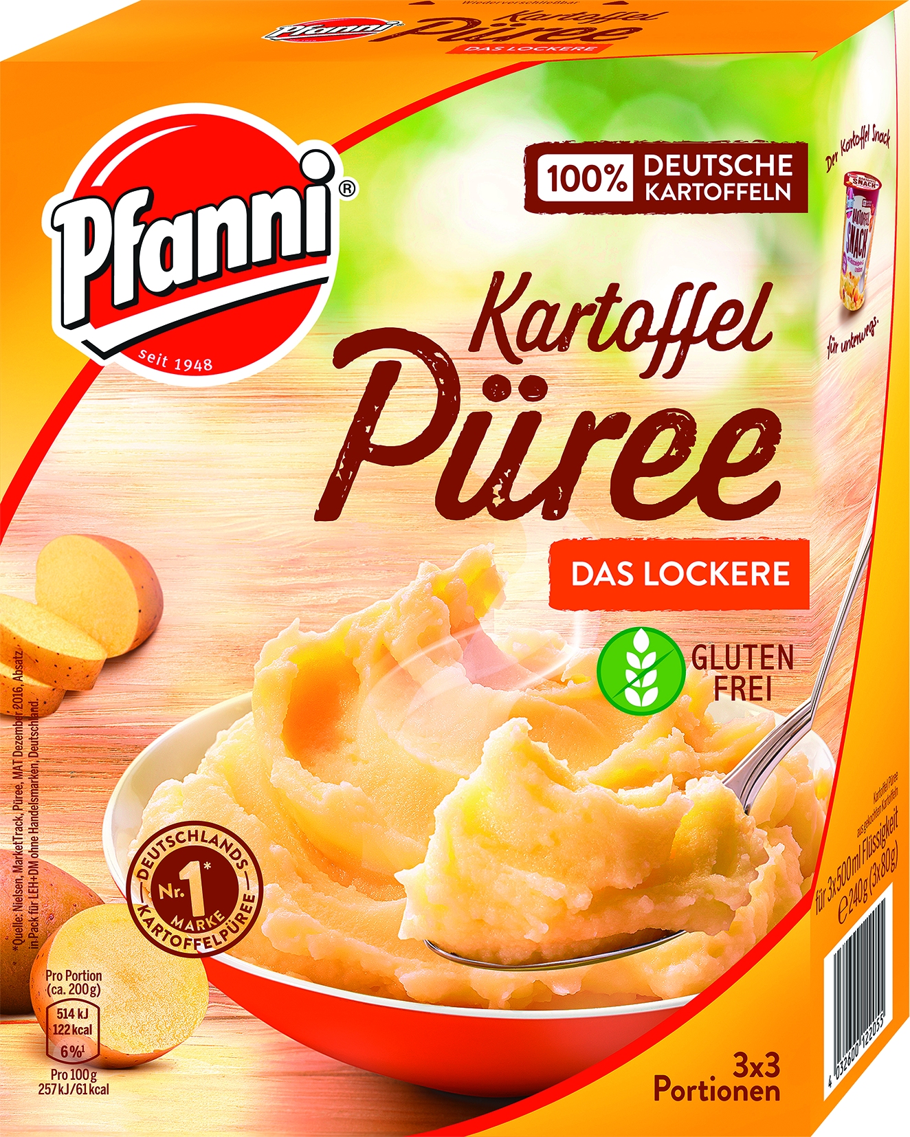 Lockeres Kartoffelpuree 3 x 3 Portionen