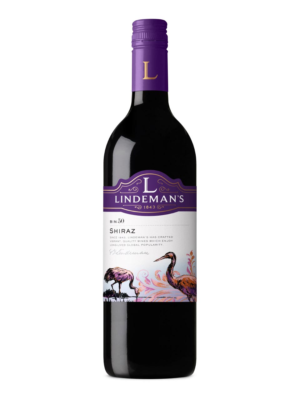 Linedemans, BIN 50, Shiraz, dry, red  (screw cork)